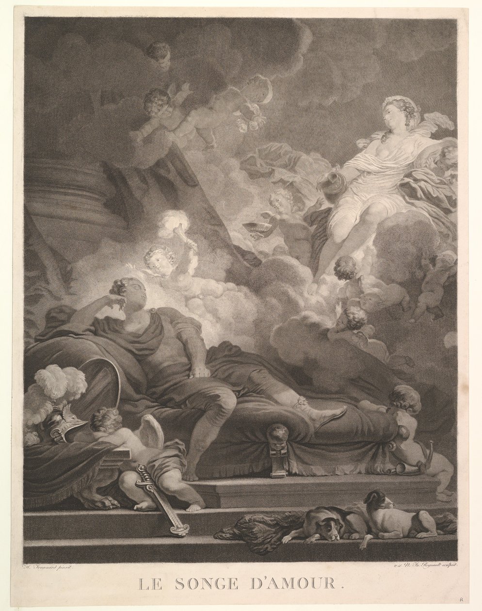 Drömmen om kärlek.n.d. av Nicolas Francois Regnault