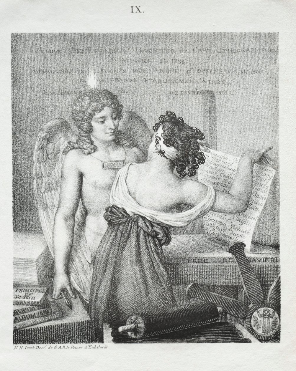 Litografins geni, 1819. av Nicolas Henri Jacob