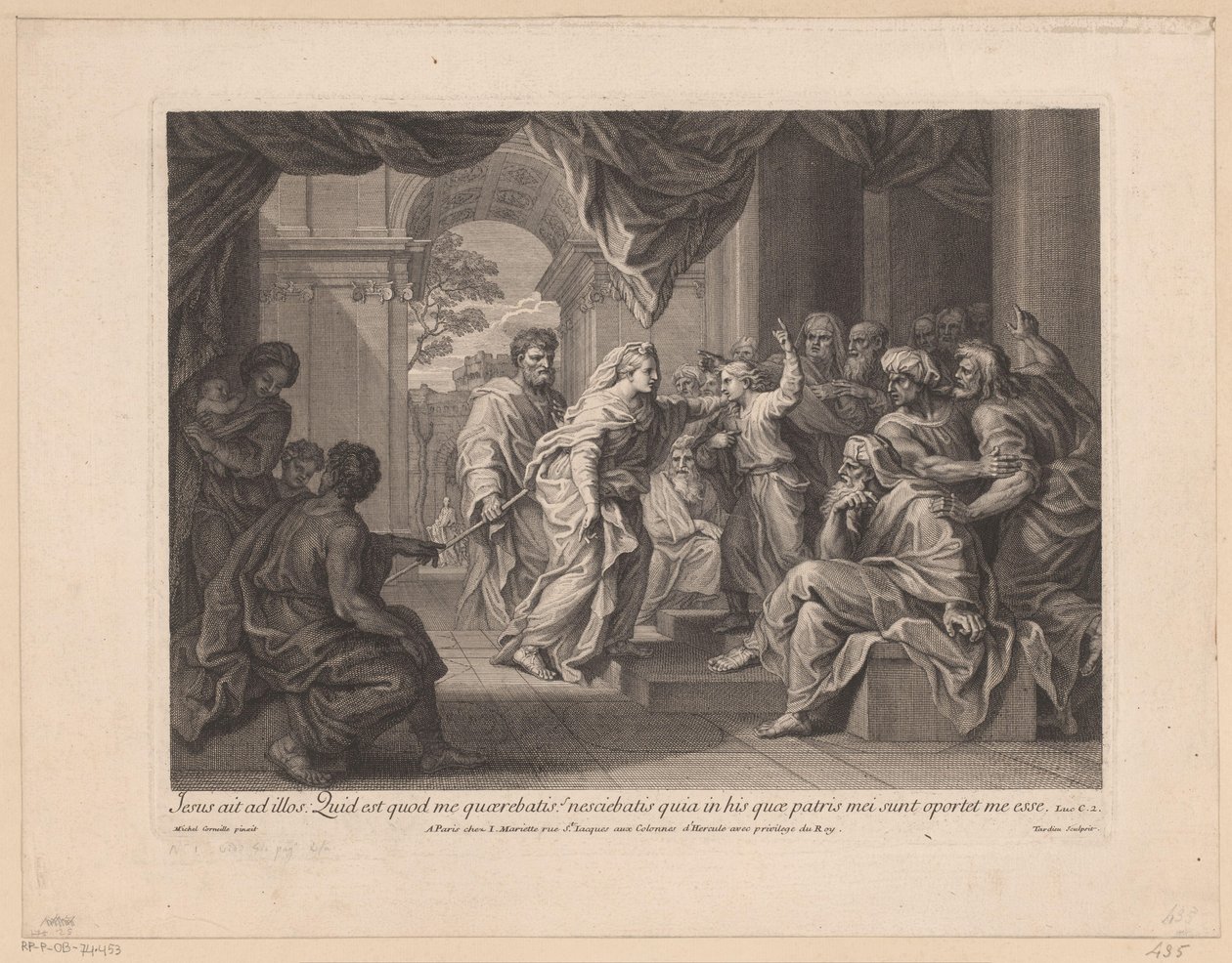 Tolv år gamla Jesus i templet av Nicolas Henri Tardieu