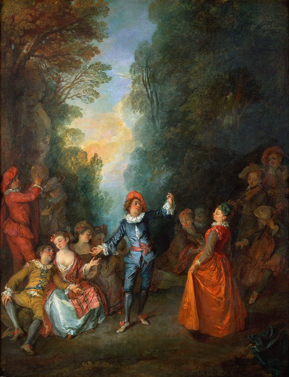 Trädgårdsfest av Nicolas Lancret