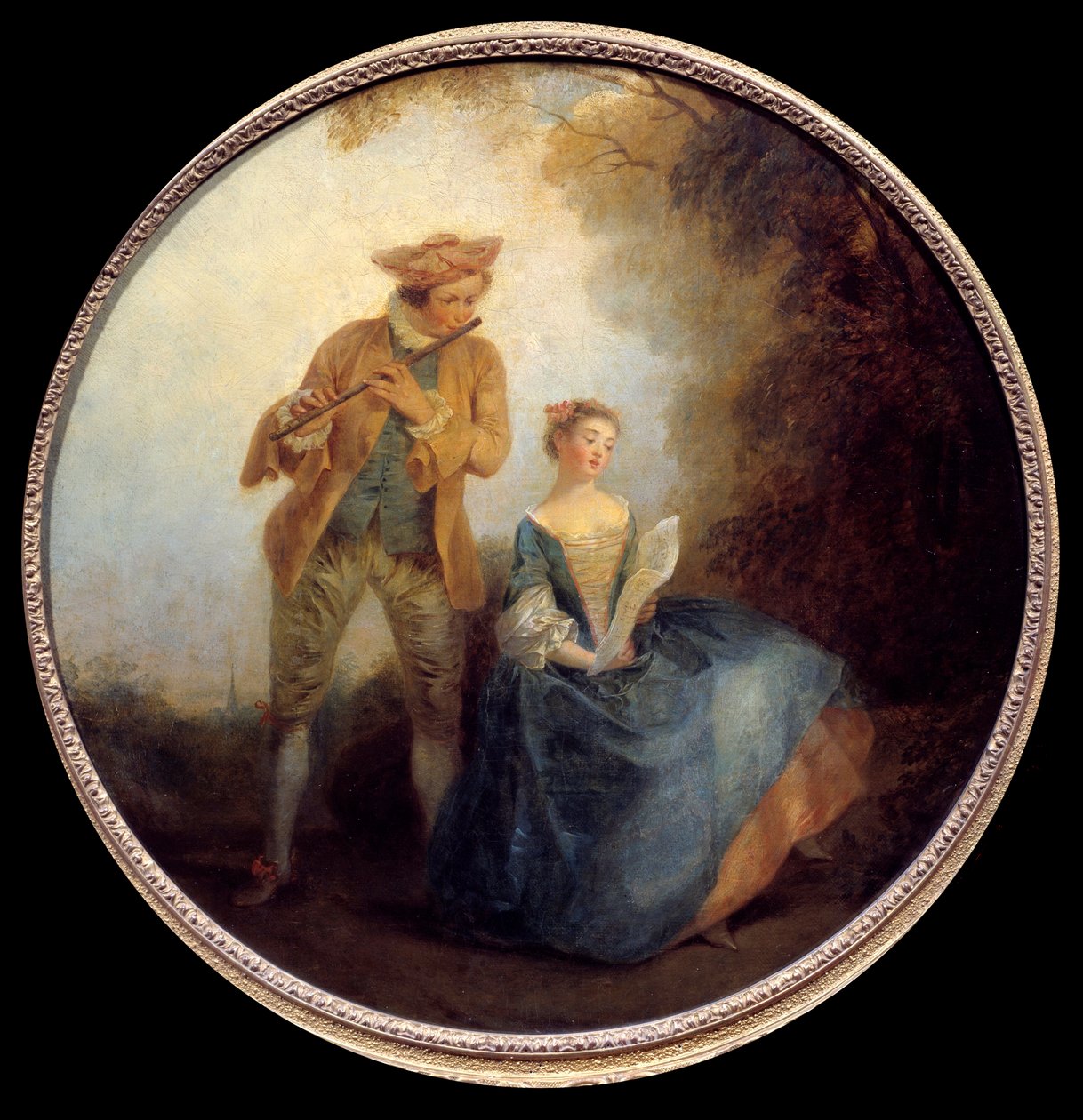 Duon. Målning av Nicolas Lancret (1690-1743) av Nicolas Lancret