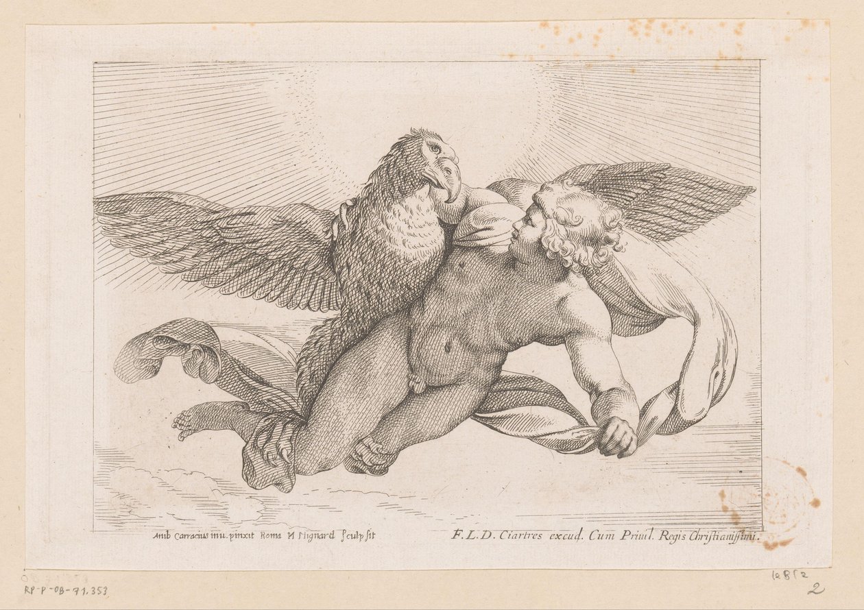 Kidnappning av Ganymedes av Nicolas Mignard