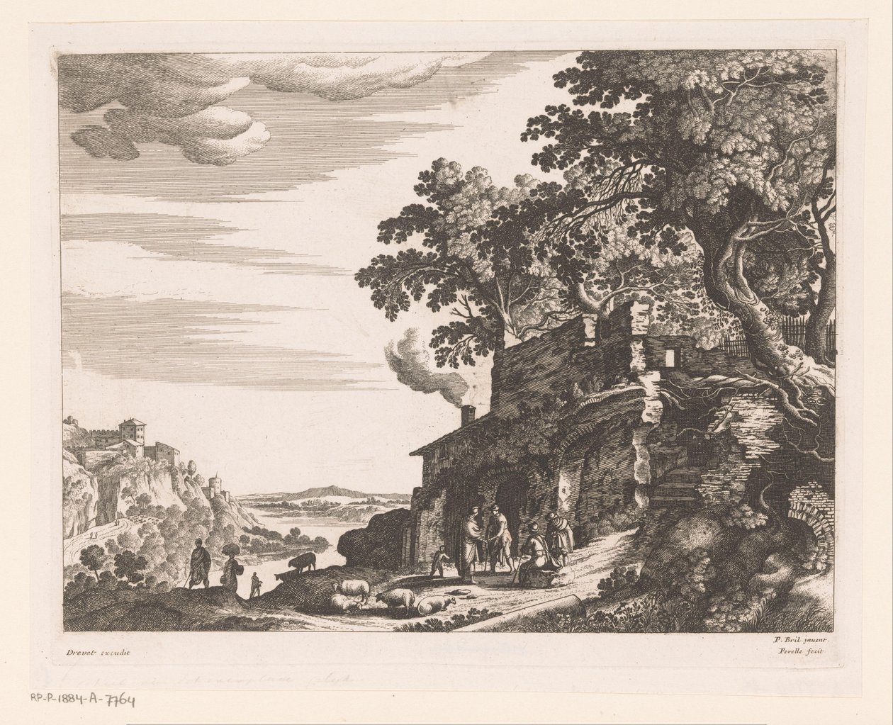 Herdar vid en ruin av Nicolas Perelle