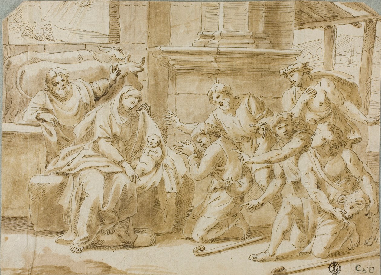 Herdarnas tillbedjan av Nicolas Poussin