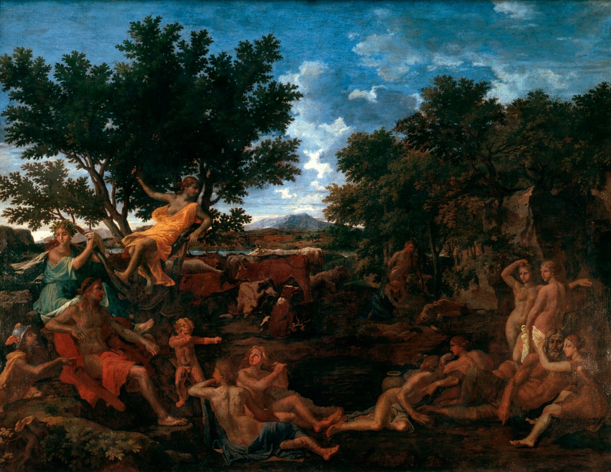 Apollo, älskare av Daphne, c1664 av Nicolas Poussin