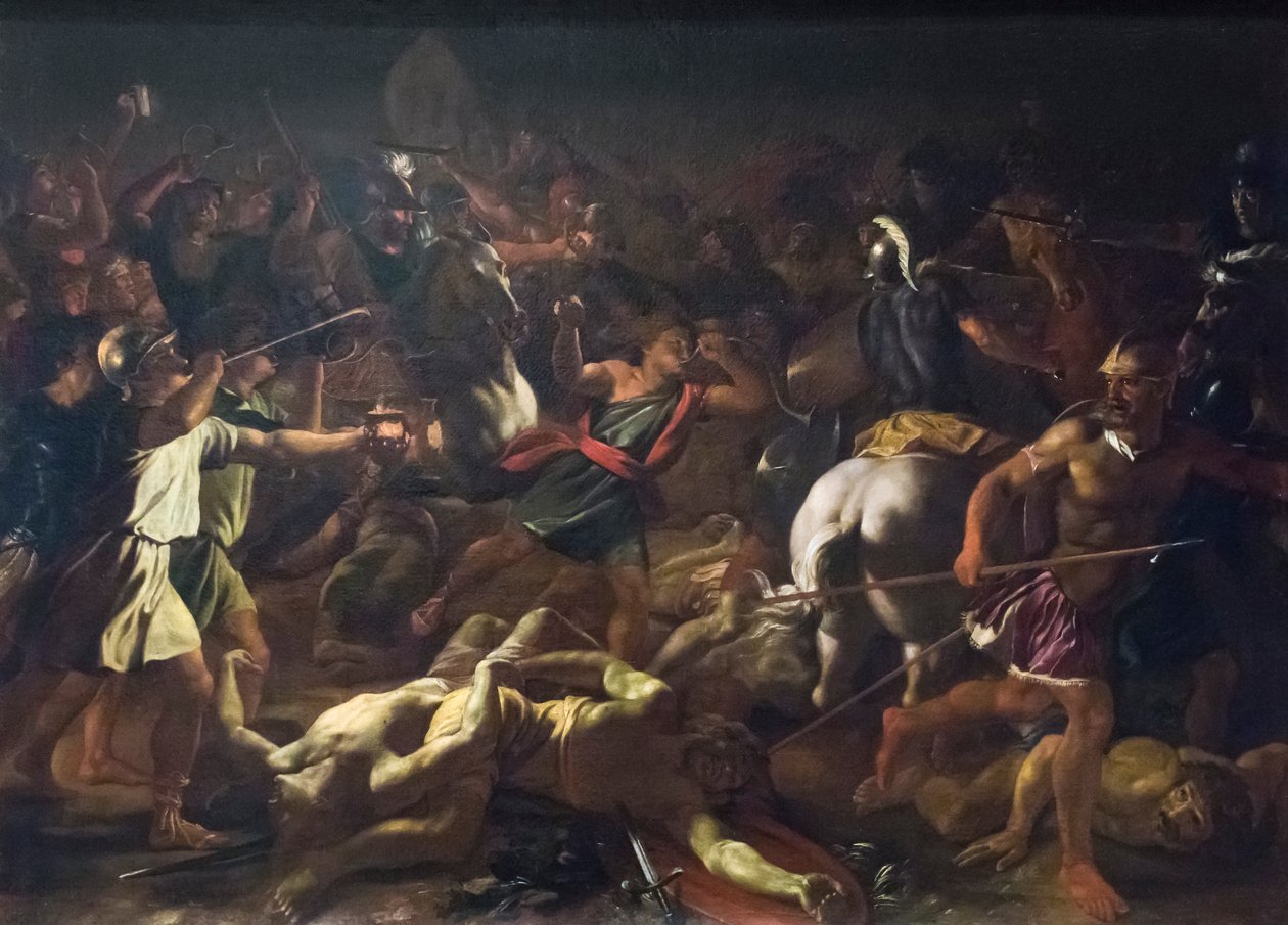 Slaget vid Gideon mot midjaniterna av Nicolas Poussin