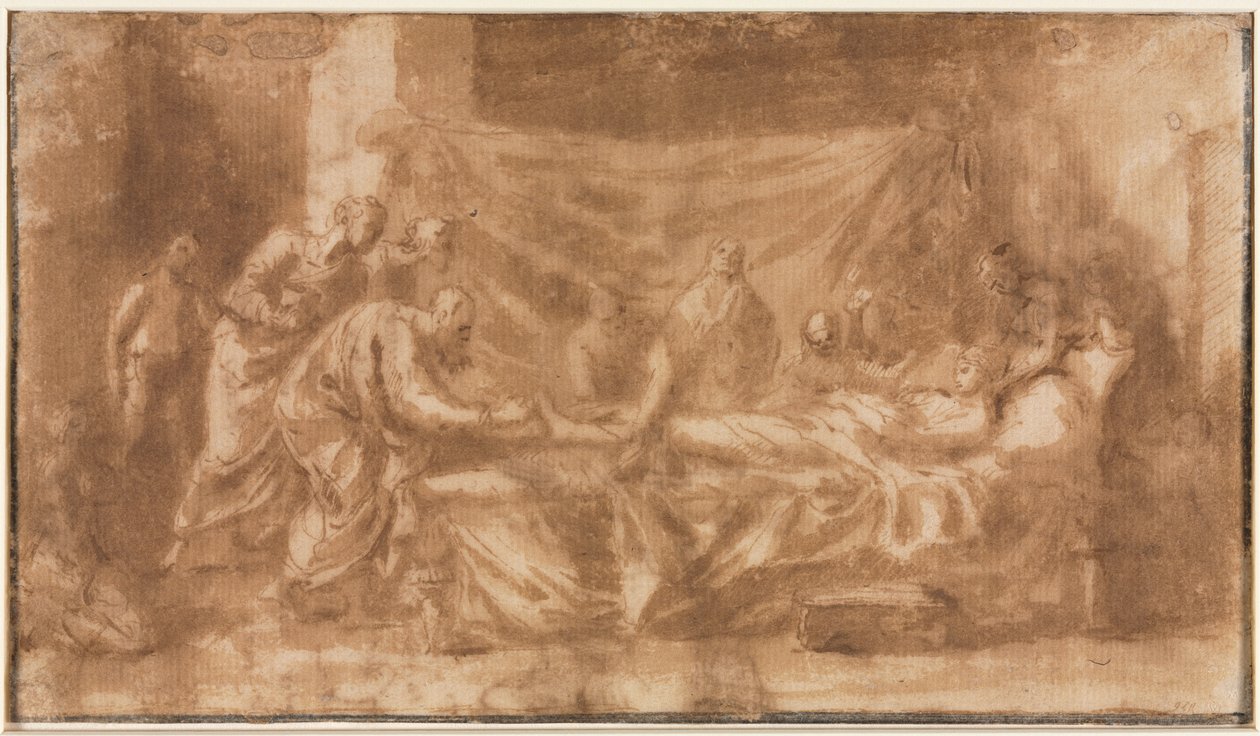 Extreme Unction (recto) av Nicolas Poussin