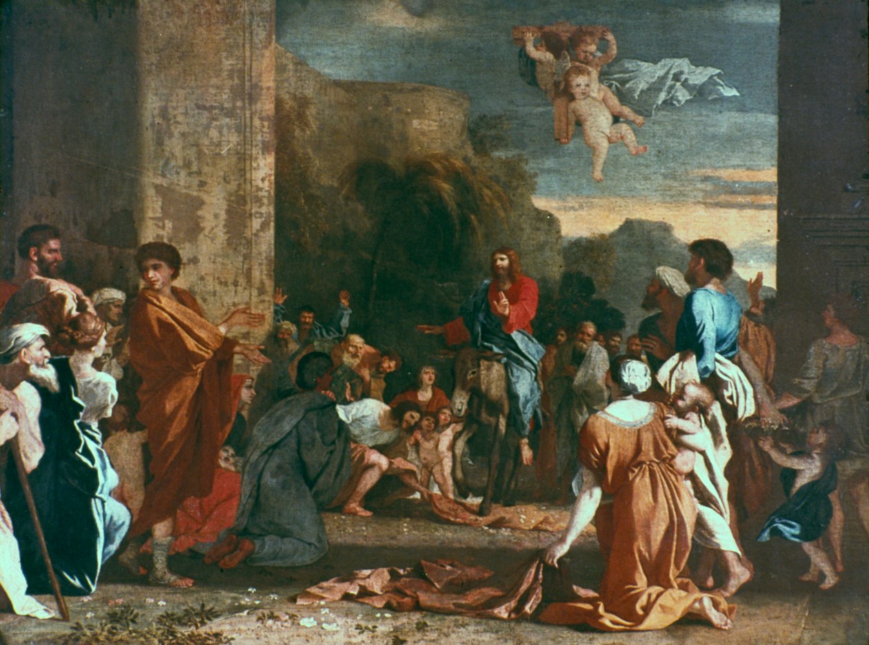 Jesus går in i Jerusalem, c1630 av Nicolas Poussin
