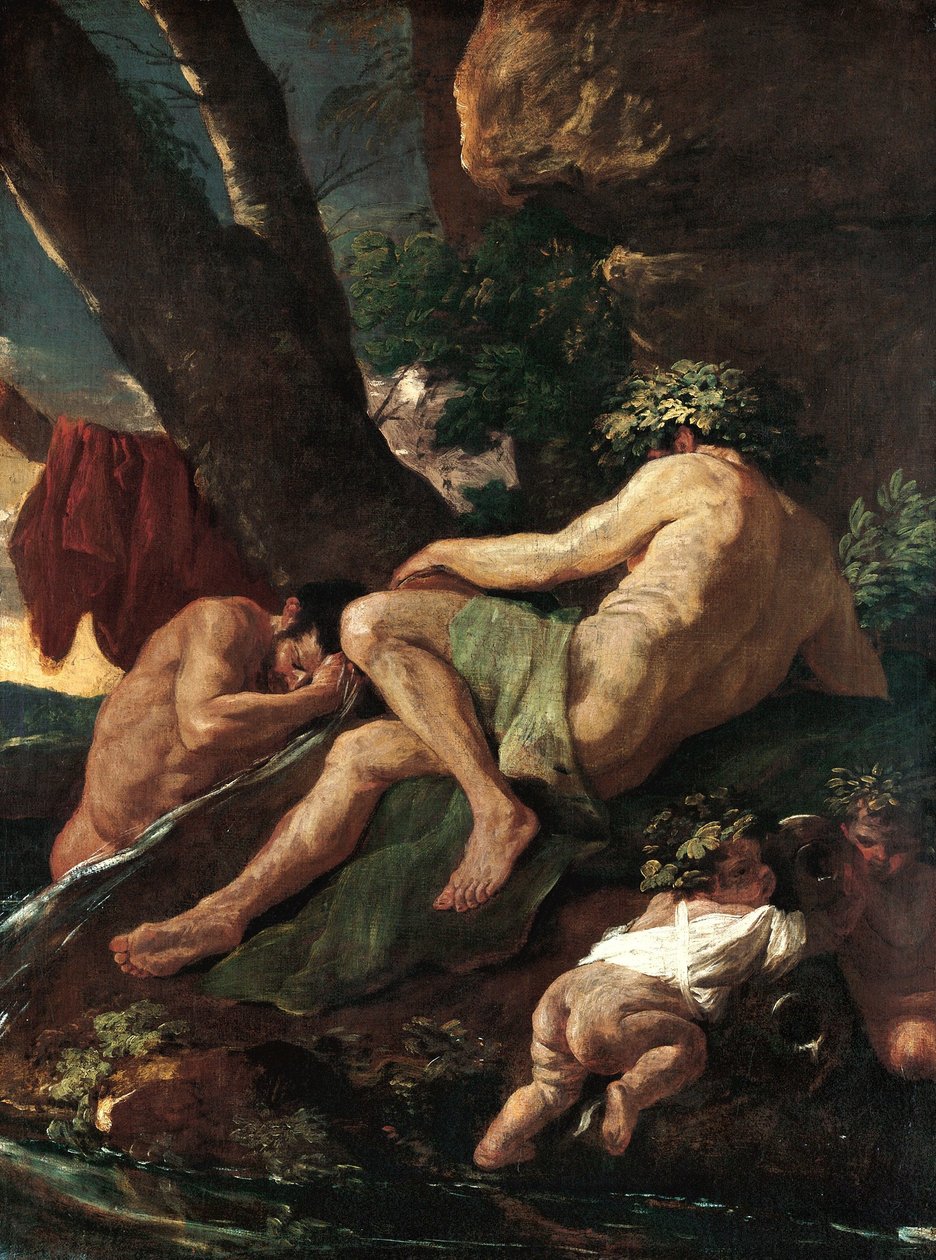 Midas tvätt vid källan till Pactolus av Nicolas Poussin