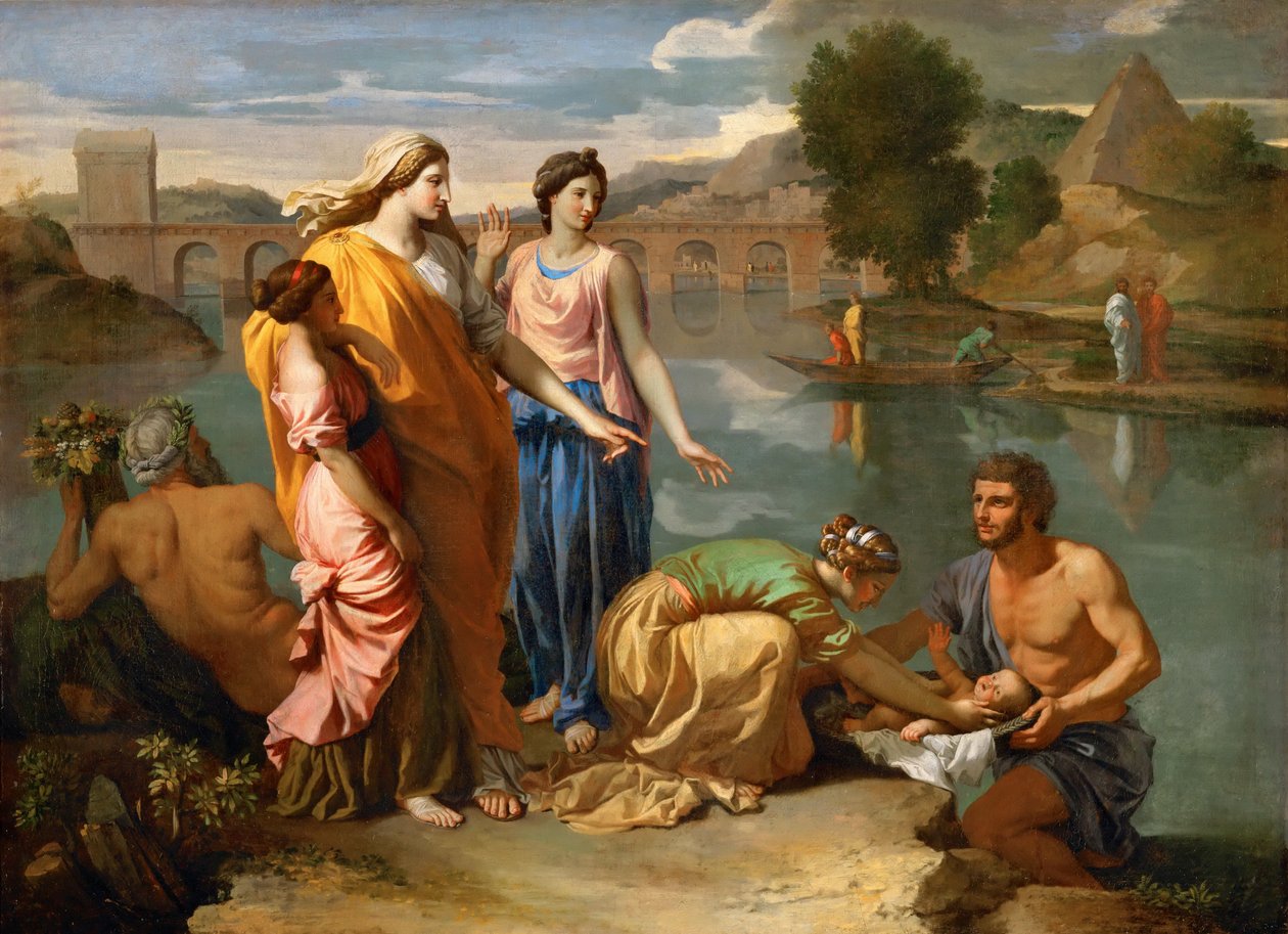 Moses räddad från vattnet av Nicolas Poussin