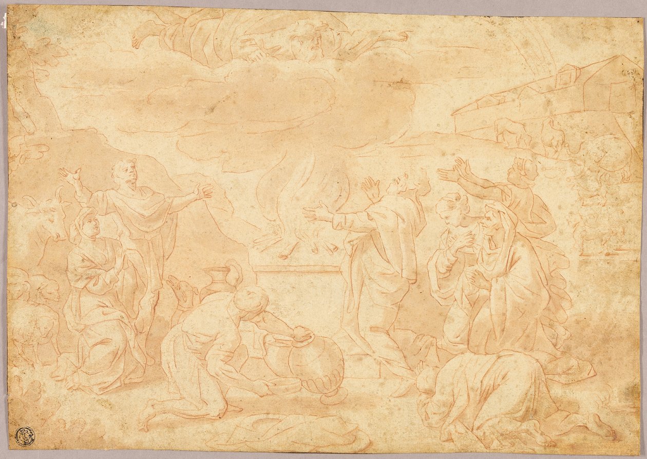 Noaks uppoffring av Nicolas Poussin