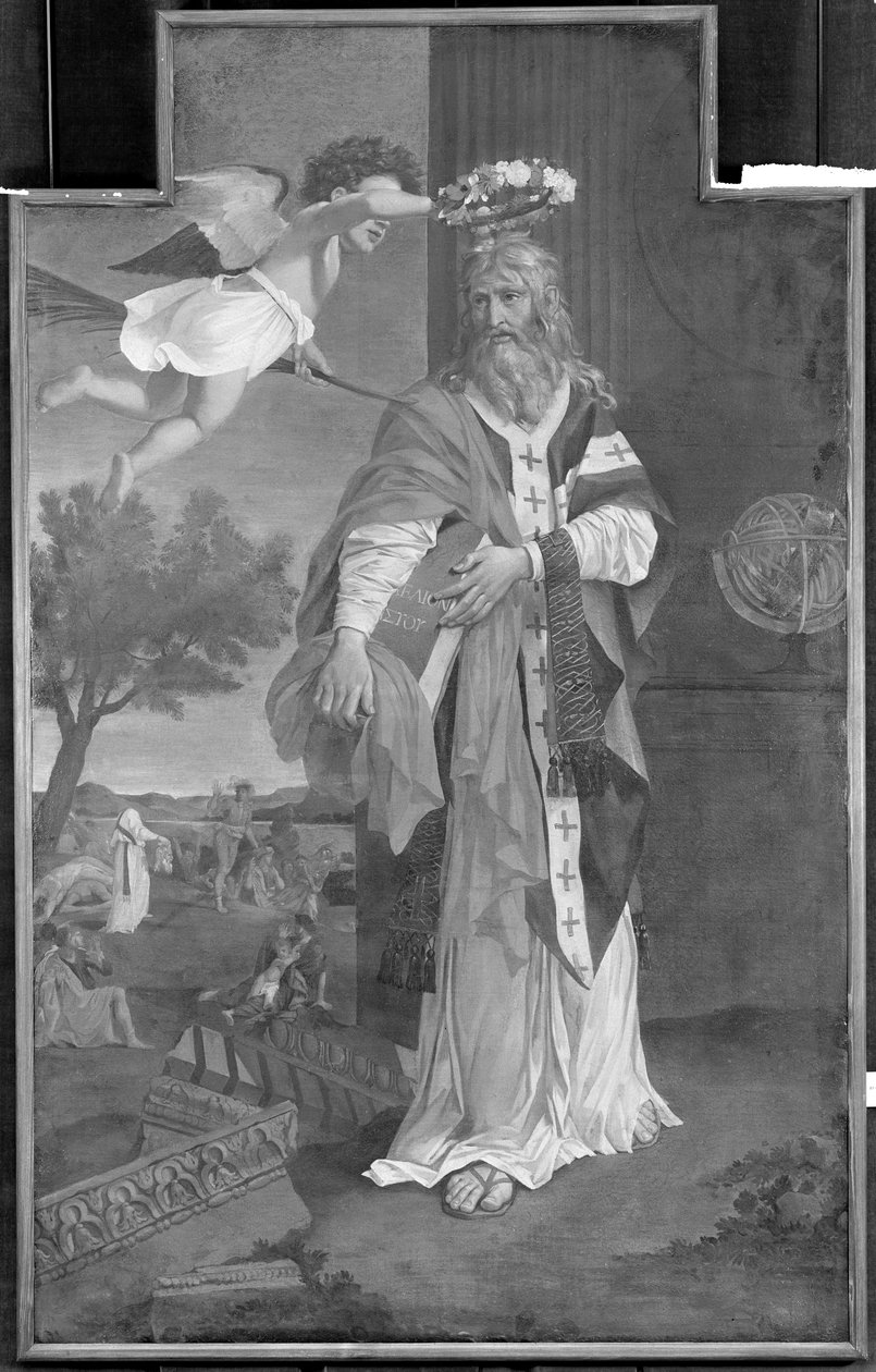 St. Denis krönt av en ängel av Nicolas Poussin