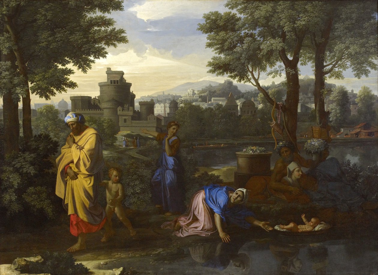Fyndet av Moses av Nicolas Poussin