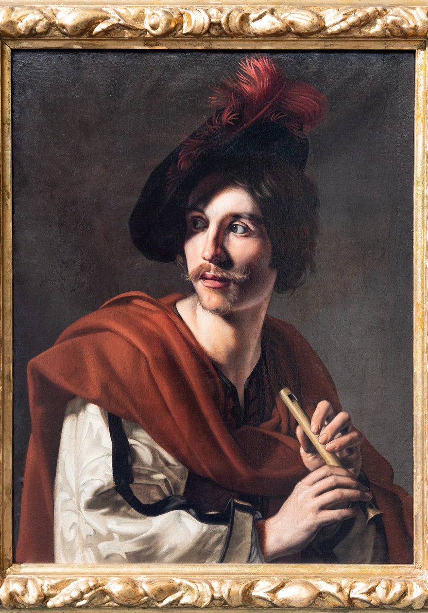 Flöjtspelare av Nicolas Tournier