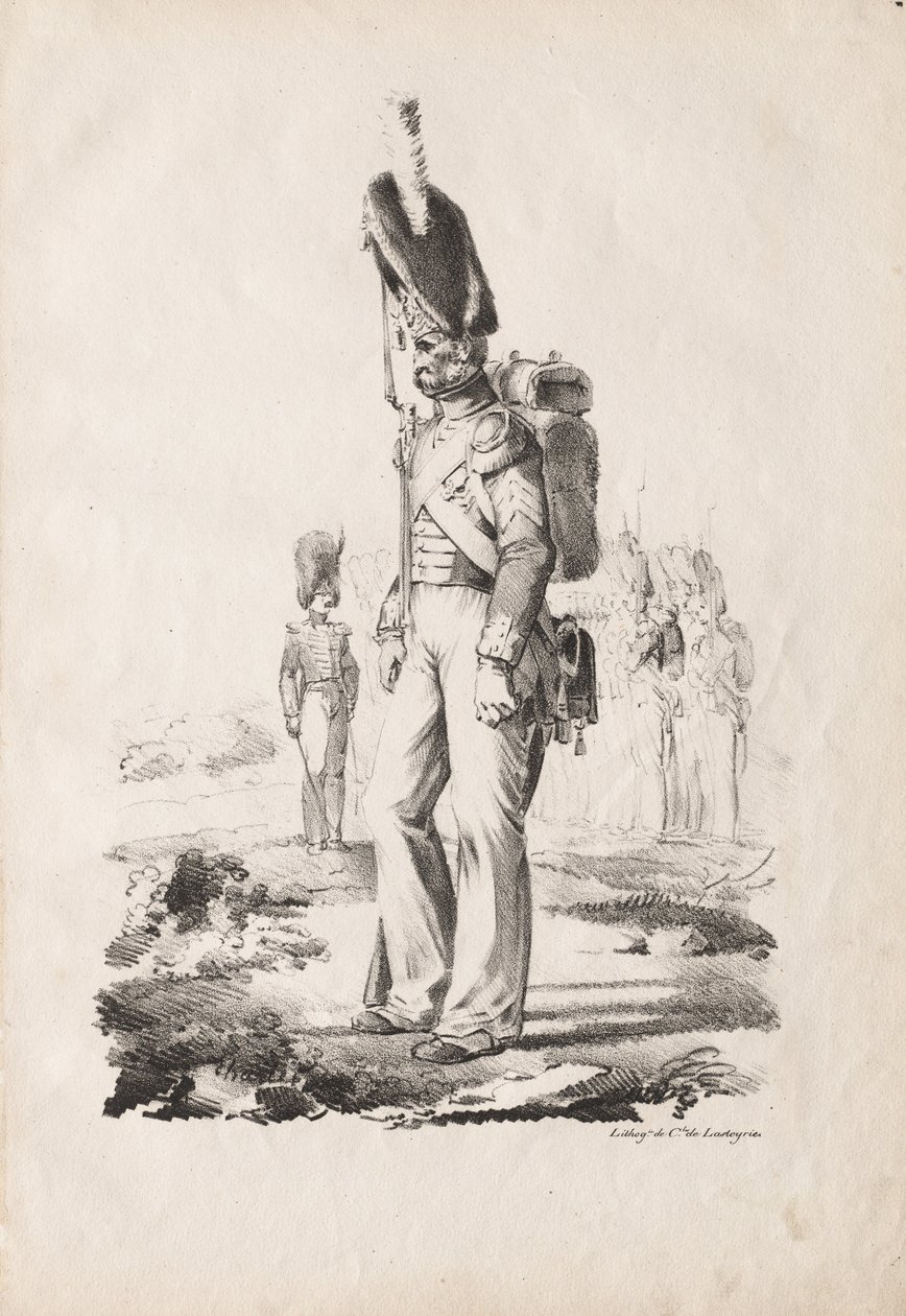 Militärdräkter: Infantry Sargent, 1817-18. av Nicolas Toussaint Charlet