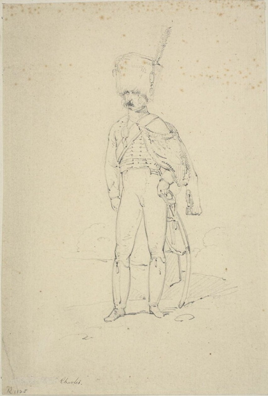 Stående husar av Nicolas Toussaint Charlet