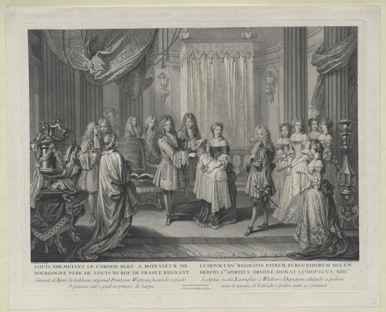 Frankrikes kung Ludvig XIV (gravyr) av Nicolas de Larmessin