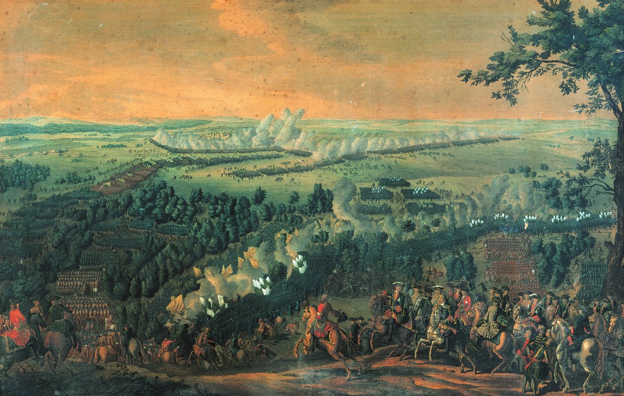 Slaget vid Lesnaya, 1720-talet av Nicolas de Larmessin