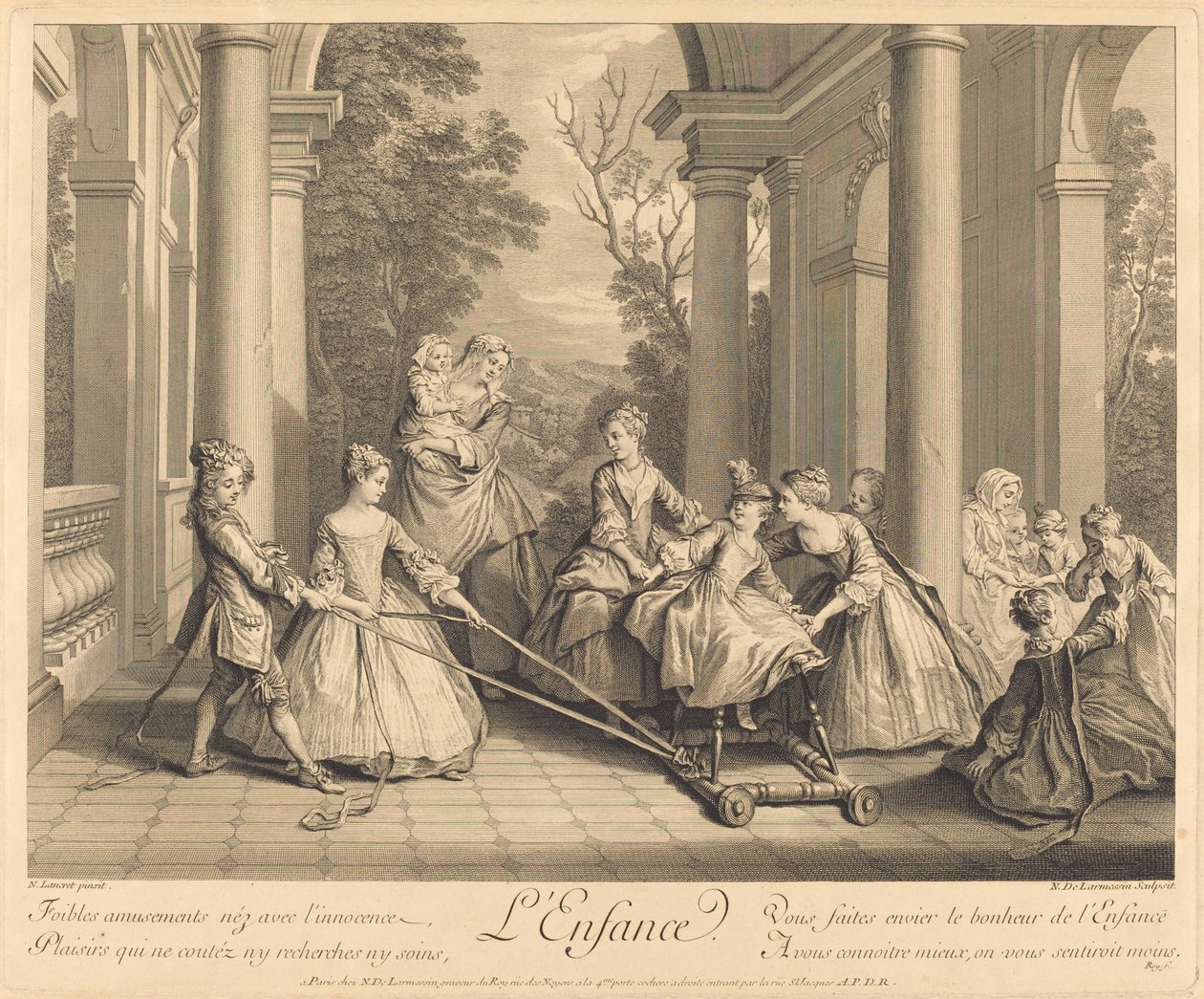 Barndom av Nicolas de Larmessin IV after Nicolas Lancret