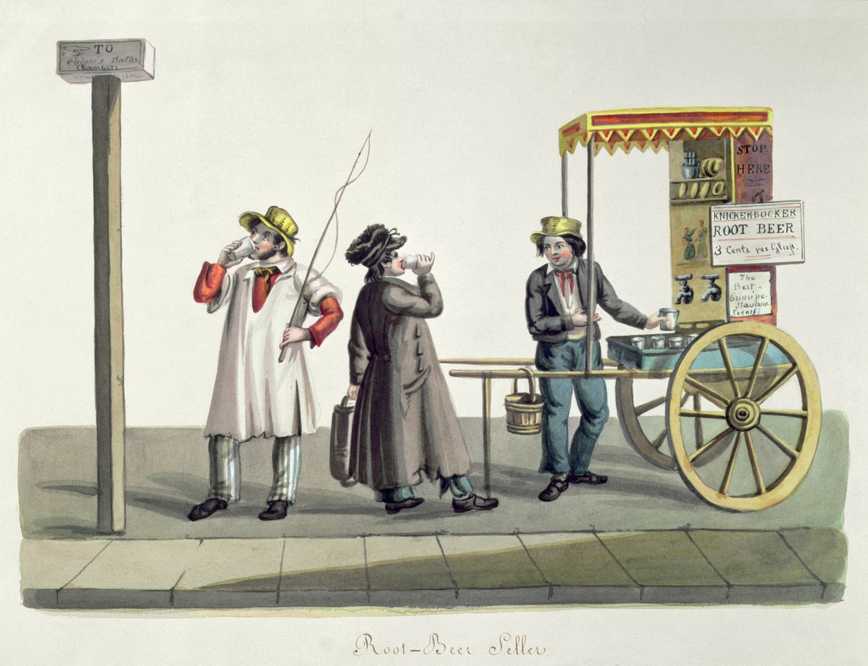 Root Beer Seller, c.1840 av Nicolino Calyo