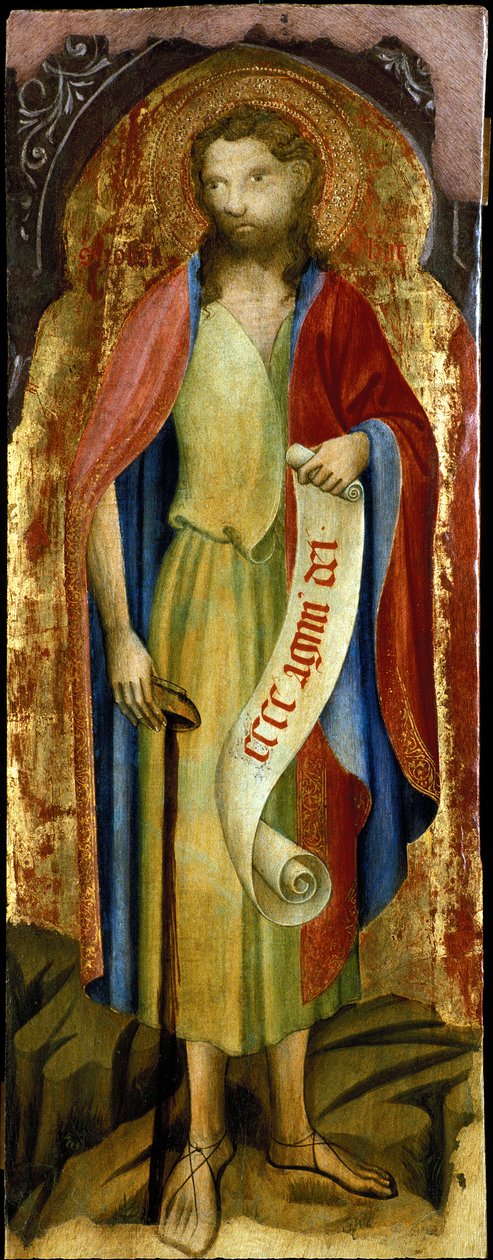 Johannes Döparen (måla på träpanel) av Nicolò di Pietro