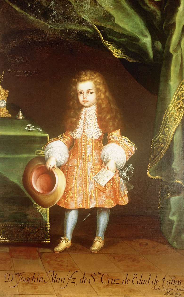 Portrait of the Child, Joaquín Manuel Fernández de Santa Cruz av Nicolás Rodríguez Juárez