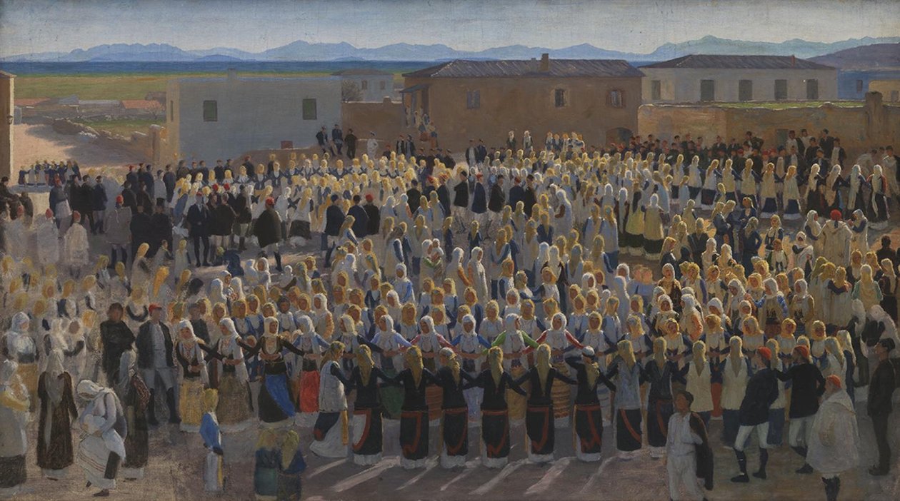 Damdansen i Megara av Niels Skovgaard