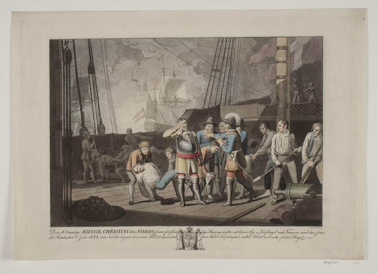 Christian IV i sjöslaget vid Fehmarn, 1644 av Niels Truslew