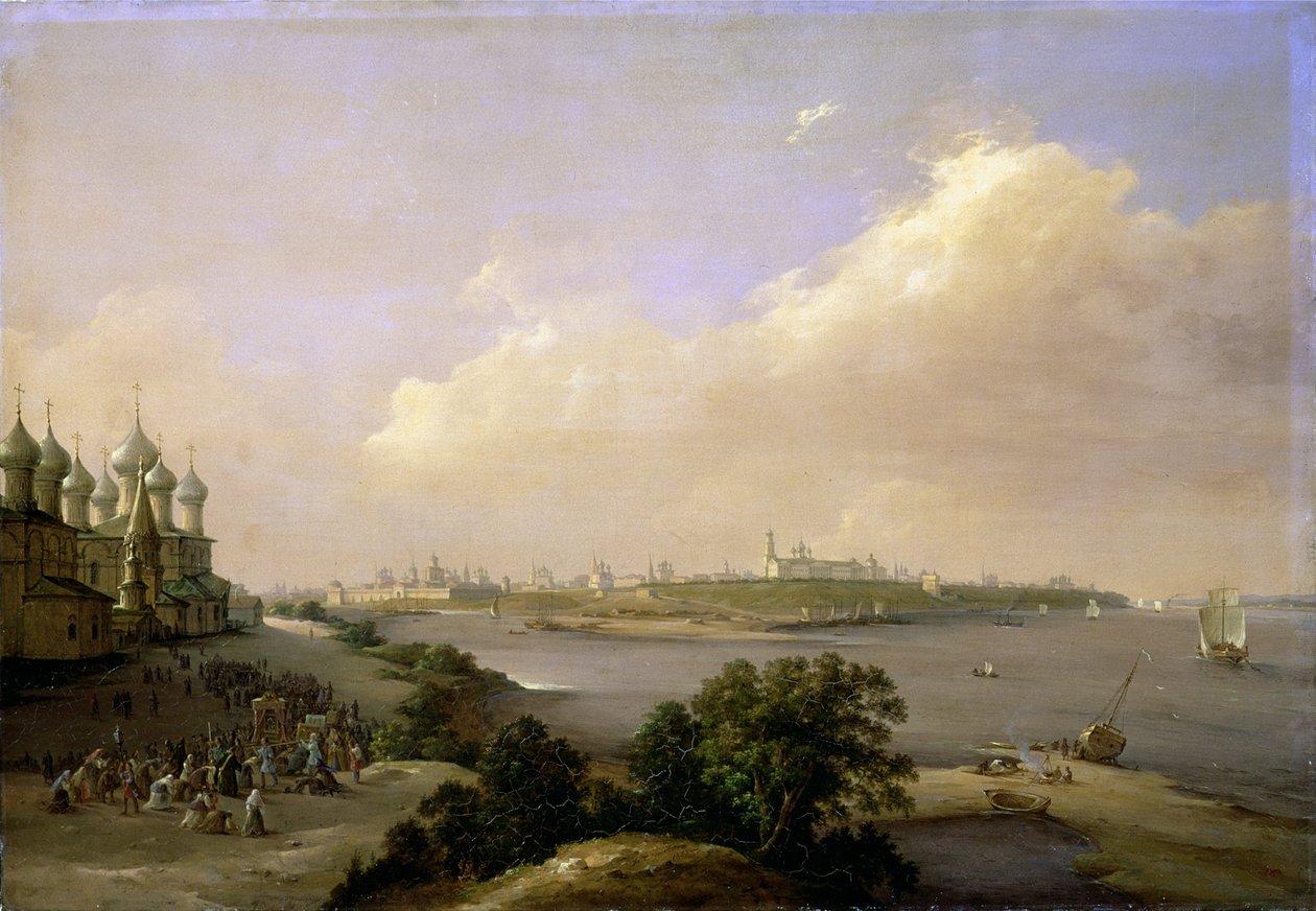 Vy över Jaroslavl, Ryssland, 1860 av Nikanor Grigor