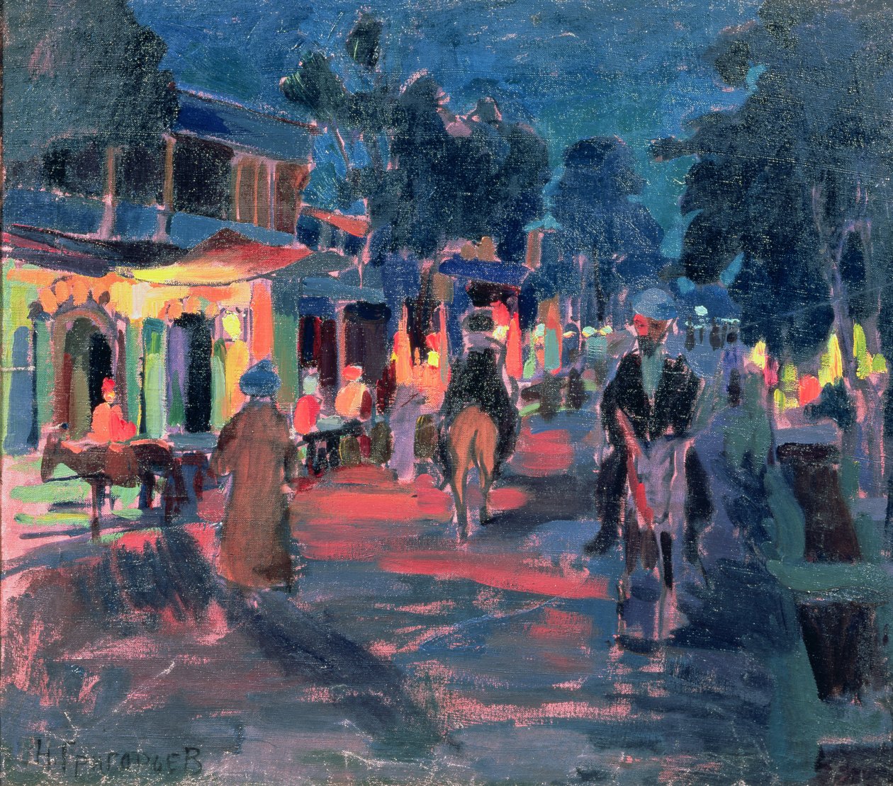 Nattkafé, 1910-tal av Nikolai Grigoryev