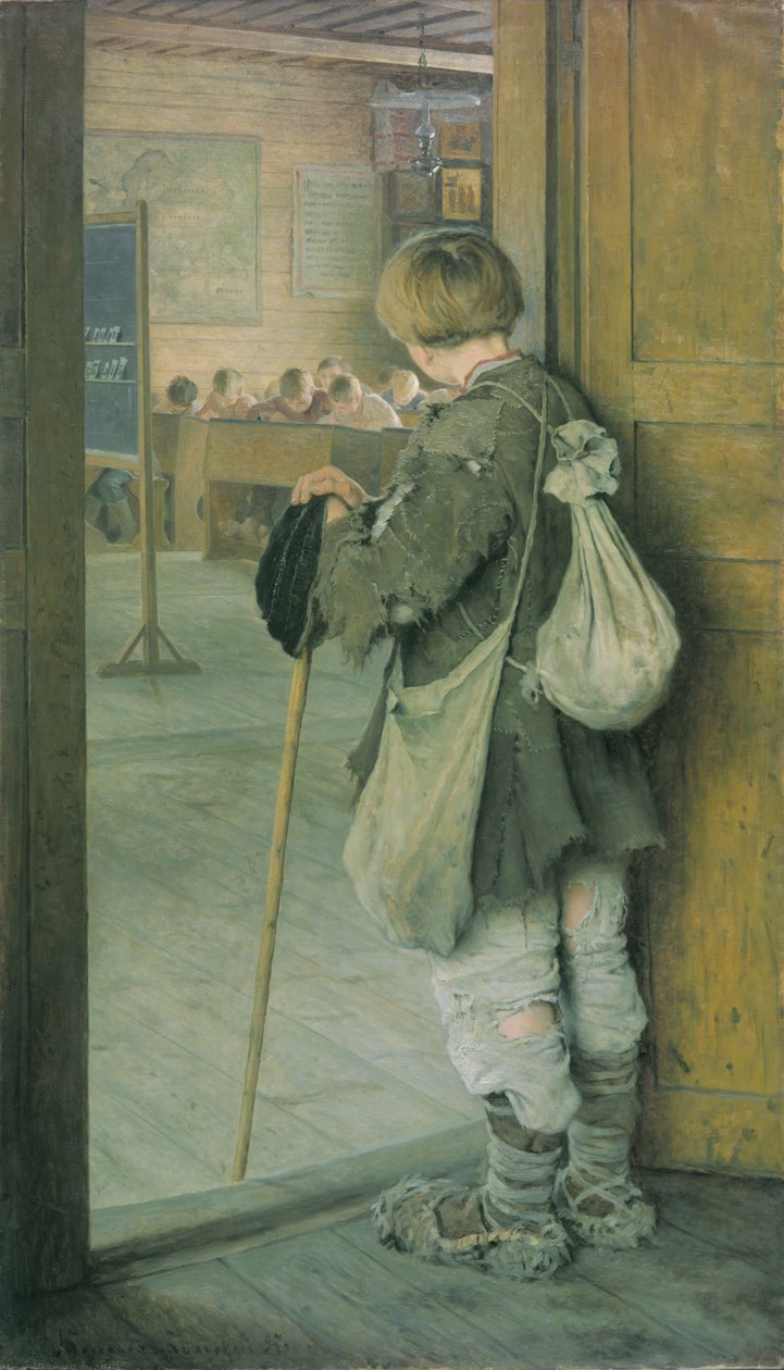 På skolans tröskel av Nikolai Petrovich Bogdanov Belsky