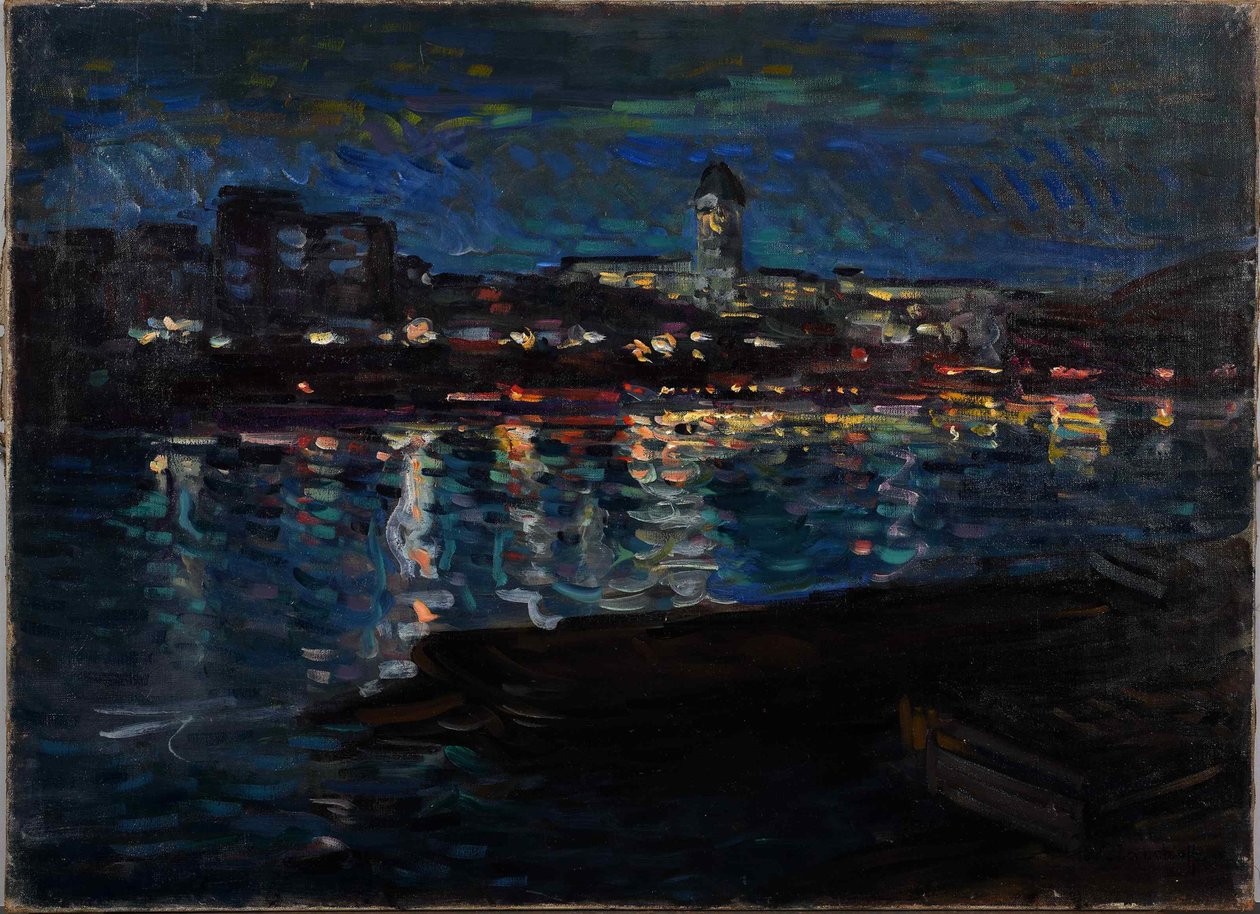 Seine på natten, ca. 1905. av Nikolai Alexandrovich Tarkhov