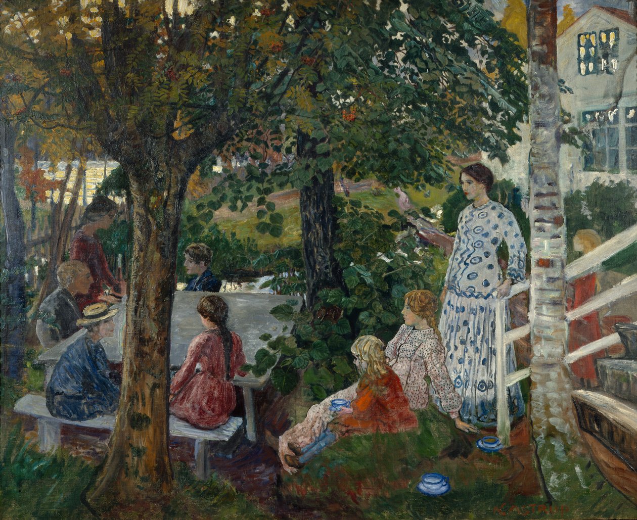 Födelsedag i trädgården av Nikolai Astrup