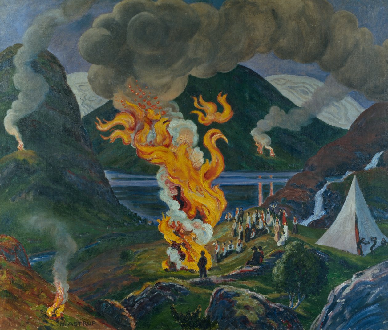 Midsommarbrasa av Nikolai Astrup