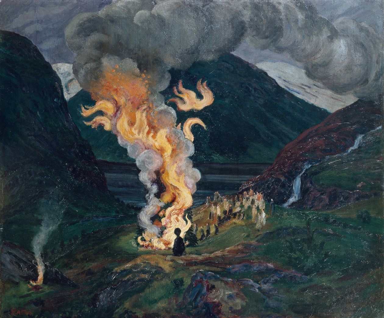Midsommarbrasa av Nikolai Astrup