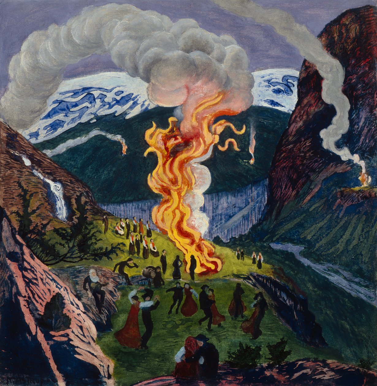 Midsommarbrasa av Nikolai Astrup