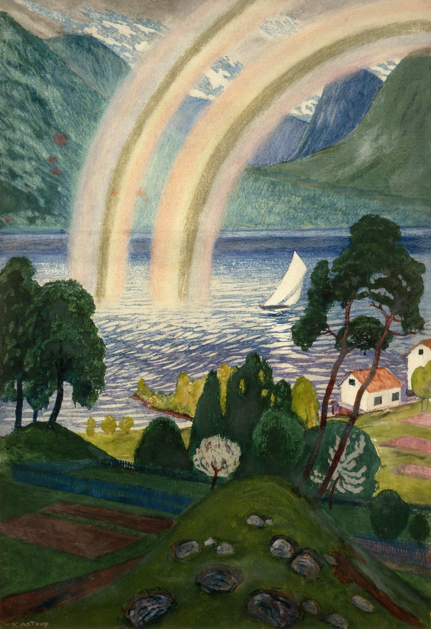 Regnbåge, stor regnbåge av Nikolai Astrup