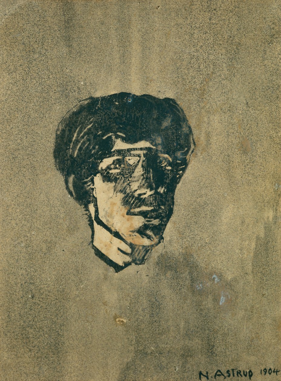 Litet självporträtt av Nikolai Astrup