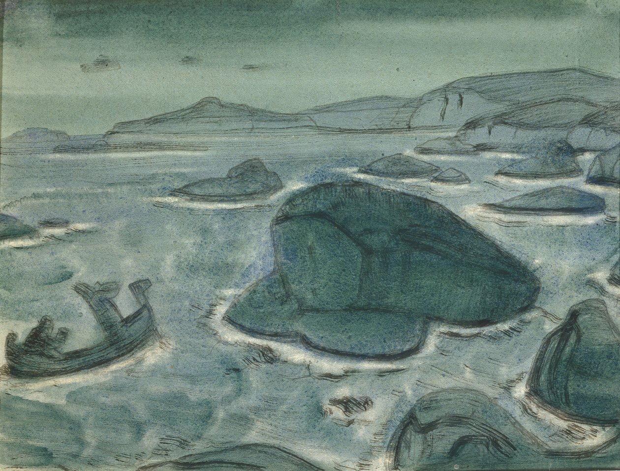 Jättekvinnan Kriemhild, 1915 av Nikolai Konstantinowitsch Roerich