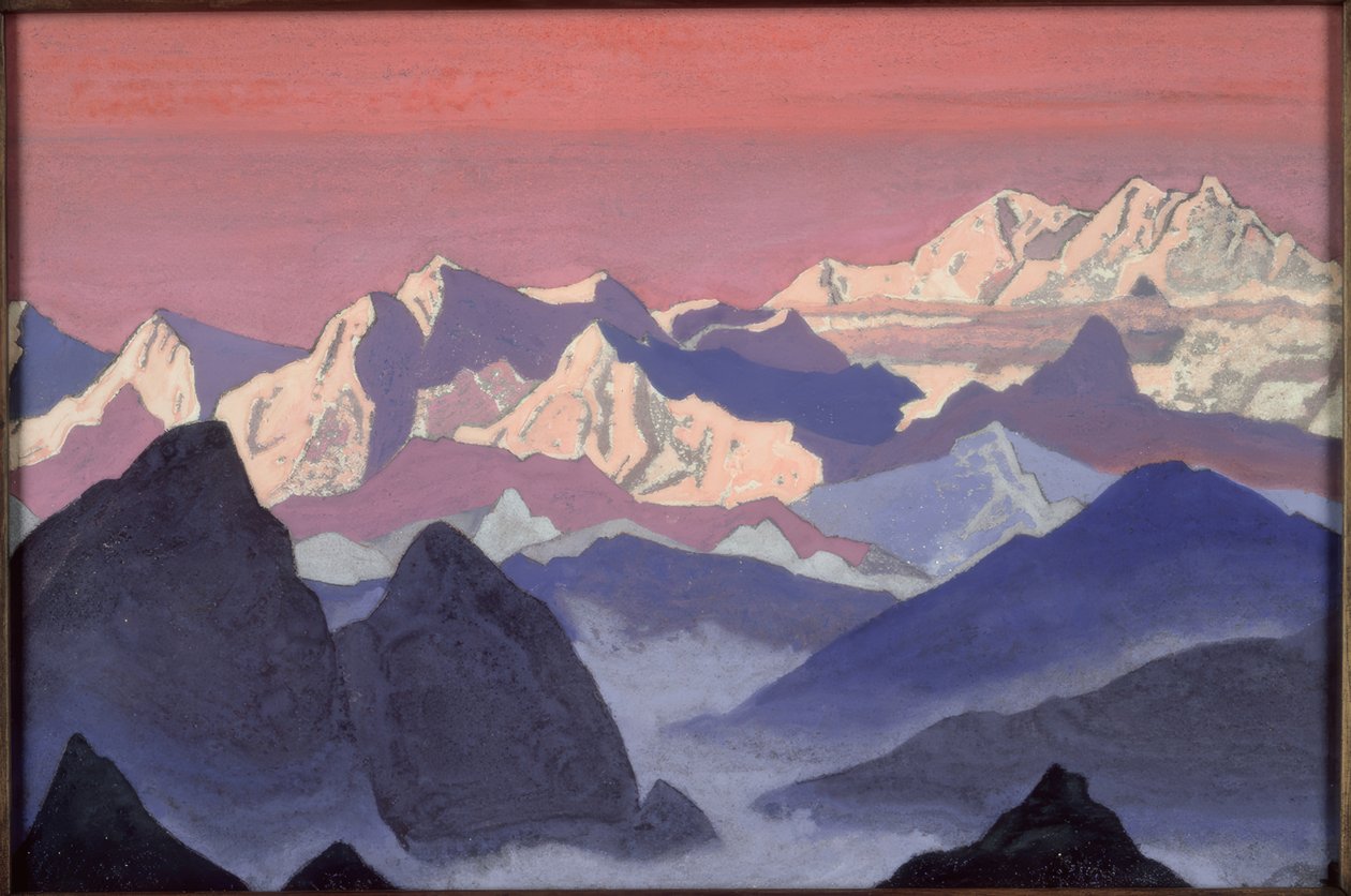 Kangchenjunga / målning av N.K. Roerich av Nikolai Konstantinowitsch Roerich