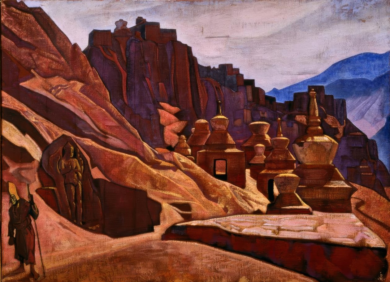 Bonpo Lamas kloster i Tibet av Nikolai Konstantinowitsch Roerich
