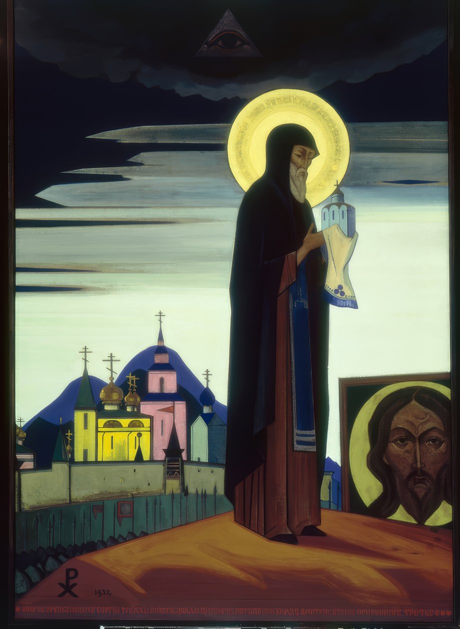 N.K. Roerich, St Sergius av Radonezh av Nikolai Konstantinowitsch Roerich