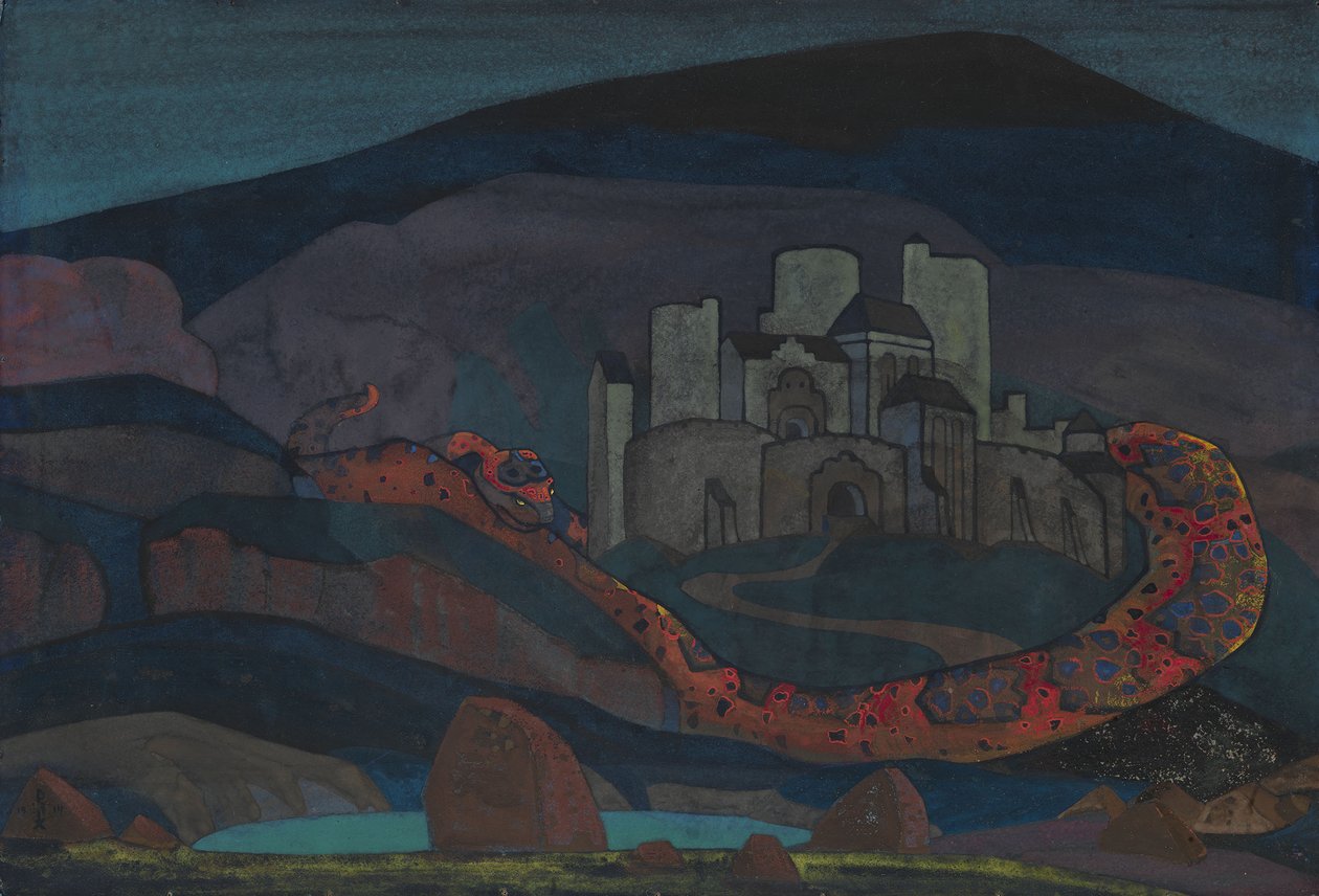 Den dömda staden, 1914 av Nikolai Konstantinowitsch Roerich