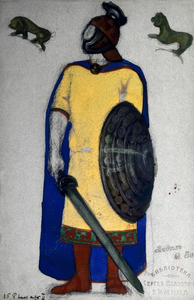 Wagner / Tristan und. Isolde / Figurine / Roerich av Nikolai Konstantinowitsch Roerich
