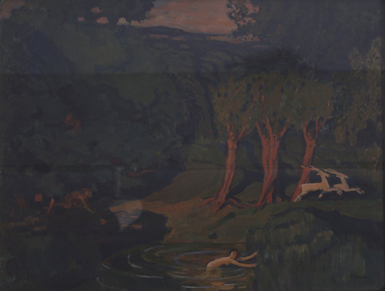 Pan och nymf Syrinx av Nikolai Pavlovich Ulyanov