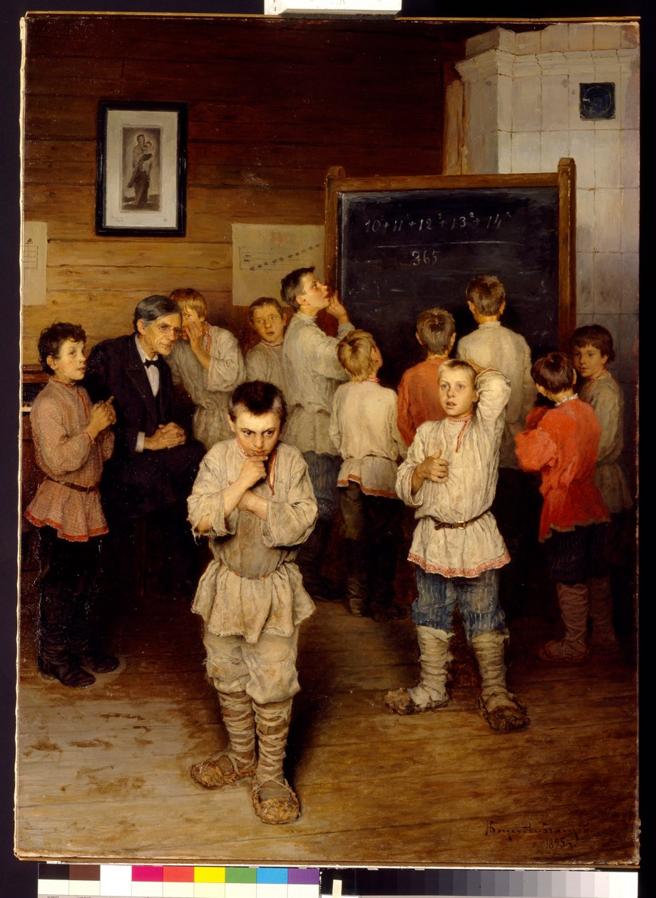 Mentalkalkyl på grundskolan av Nikolai Petrovich Bogdanov Belsky