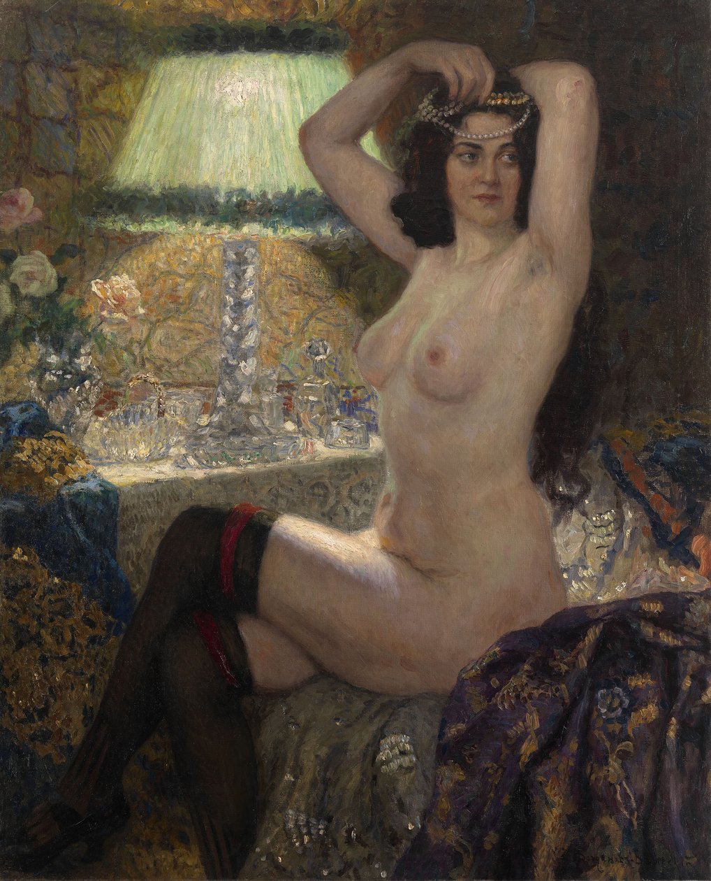 Vid den gröna lampan av Nikolai Petrovich Bogdanov Belsky