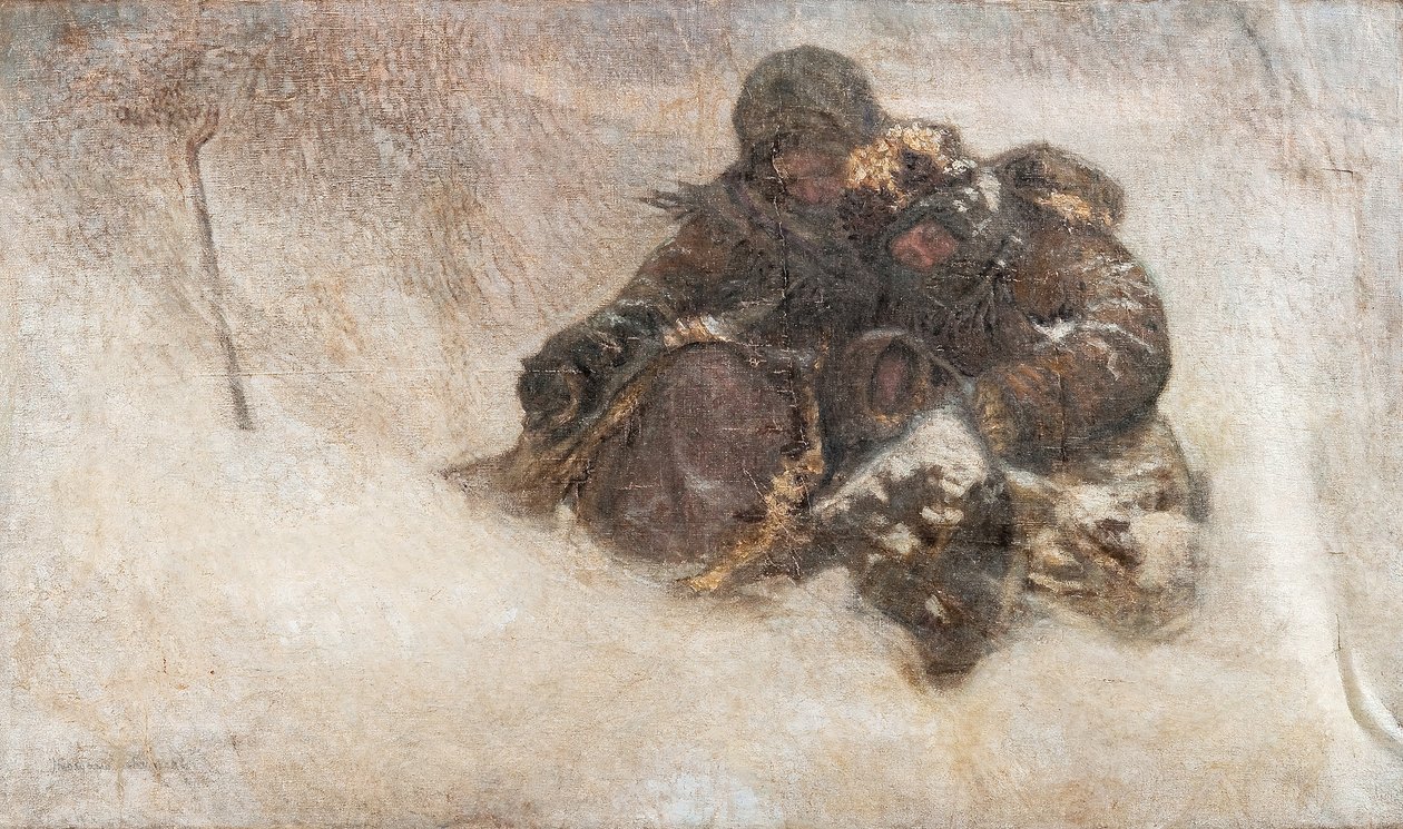 Snöstorm. Barn av Nikolai Petrovich Bogdanov Belsky