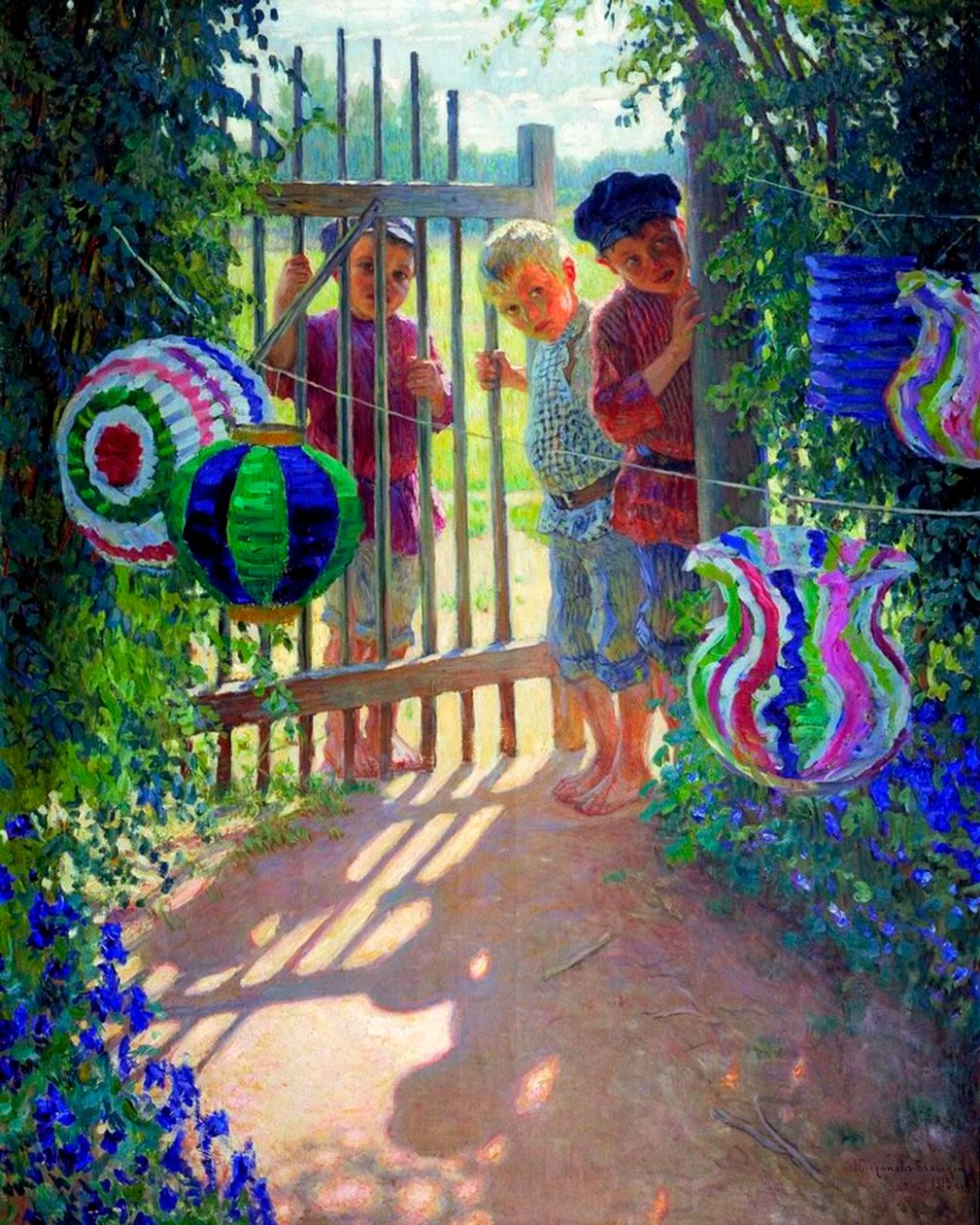Besökarnas, 1913. av Nikolai Petrovich Bogdanov Belsky
