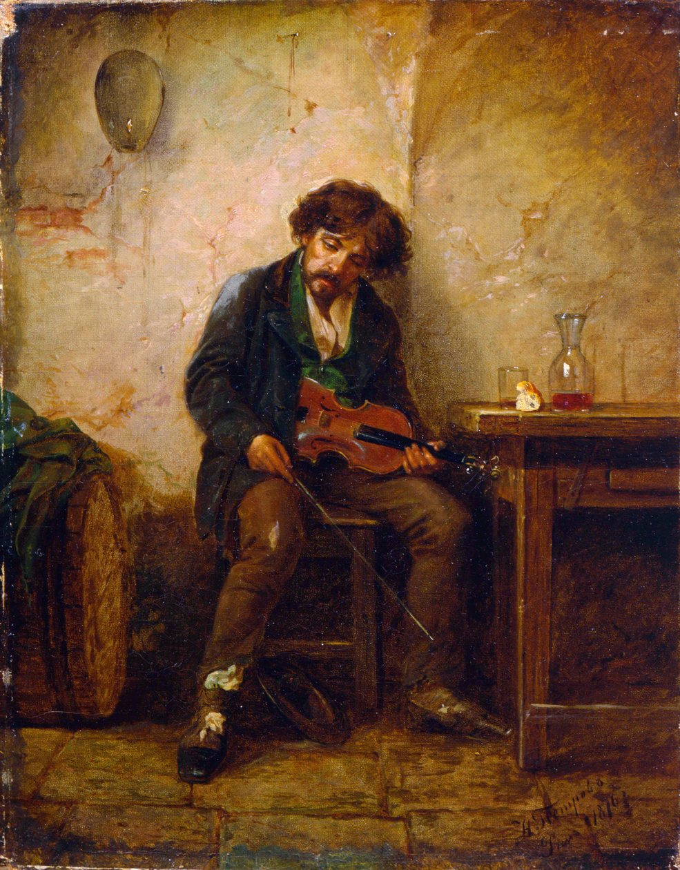 "En musiker", 1876. av Nikolai Petrovich Petrov